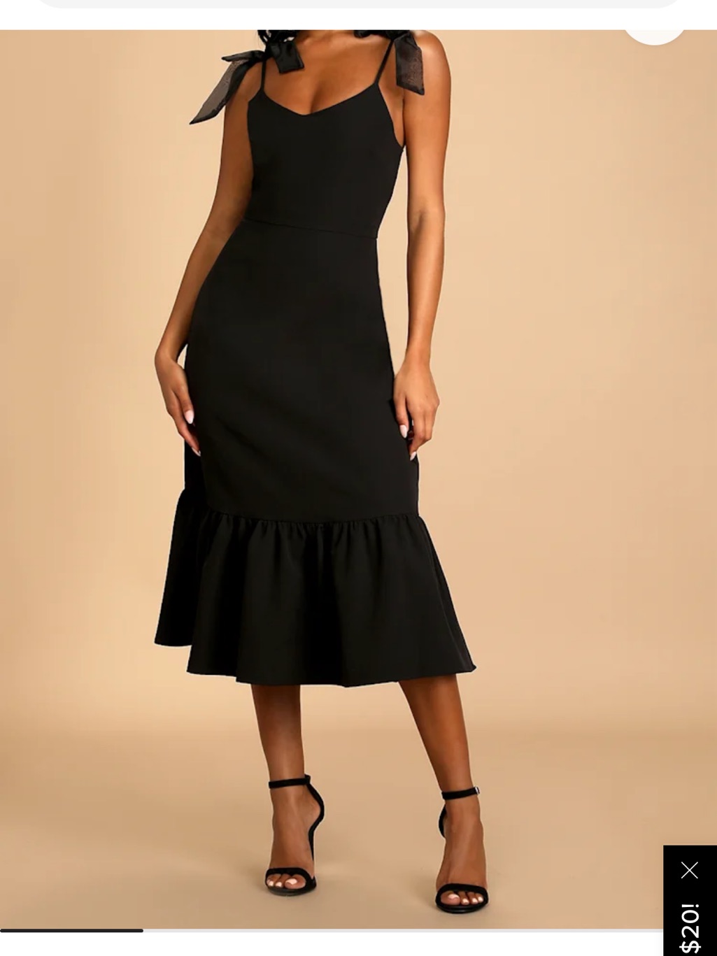 Lulus What A Gift Bow Strap Midi Dress